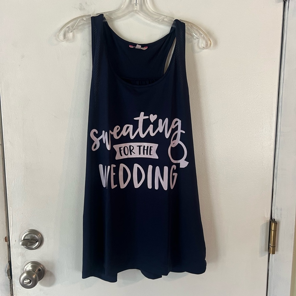 Sweating for the wedding tank top